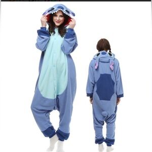 Disney Lilo & Stitch onesie, featuring a hood with 3D ears & embroidered facial